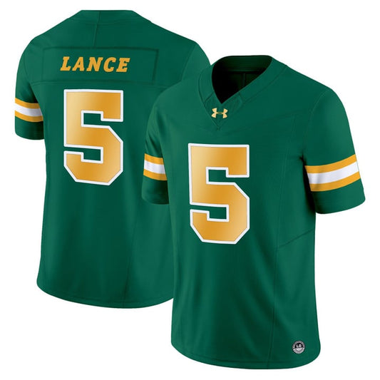 Bryce Lance Jersey #5 North Dakota State Bison Vapor Limited Stitched Green