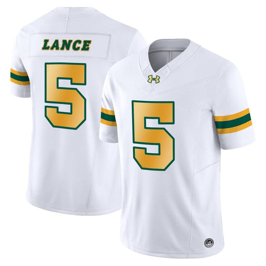 Bryce Lance Jersey #5 North Dakota State Bison Vapor Limited Stitched White