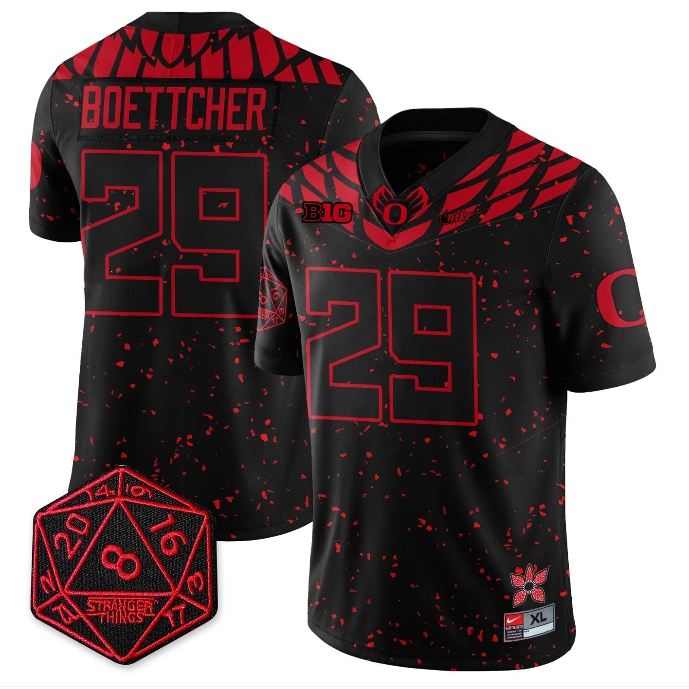Bryce Boettcher Jersey #29 Oregon Ducks Shoe Duck Stranger Things Stitched