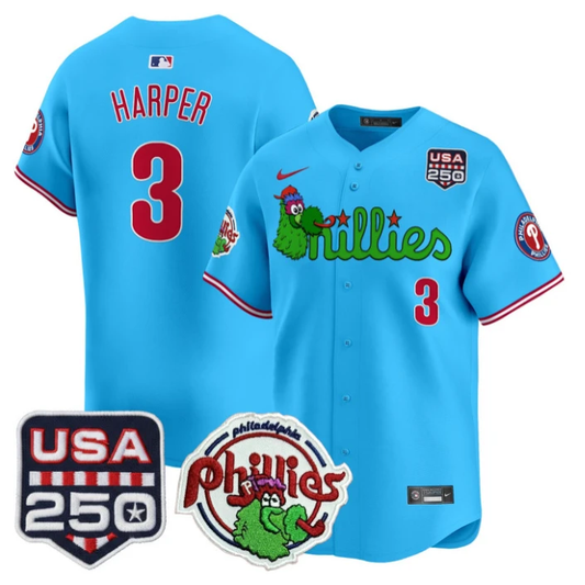 Bryce Harper Jersey #3 Philadelphia Phillies Phanatic 250 USA Stitched