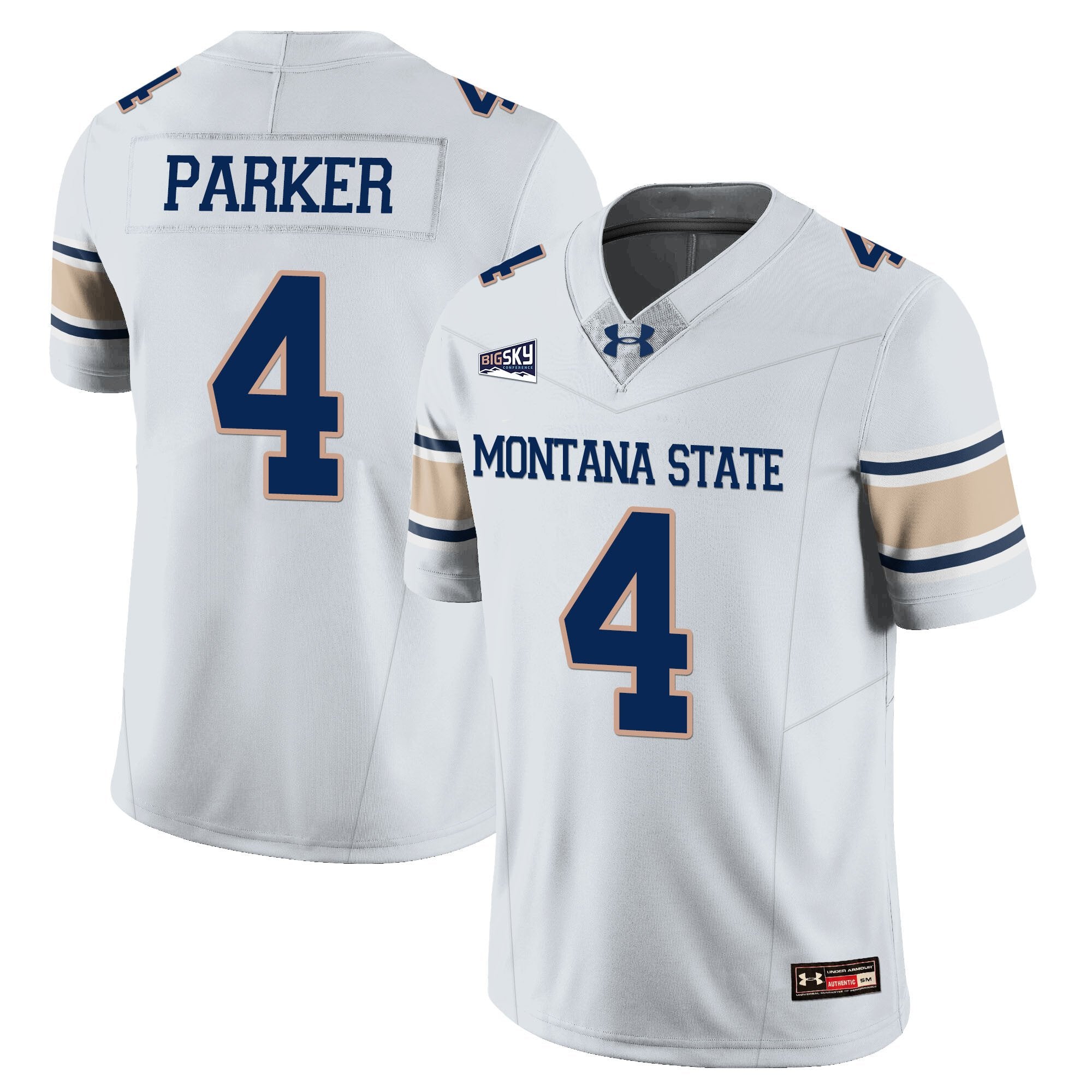 Bryson Parker Jersey #4 Montana State Bobcat Football 2025 Stitched White