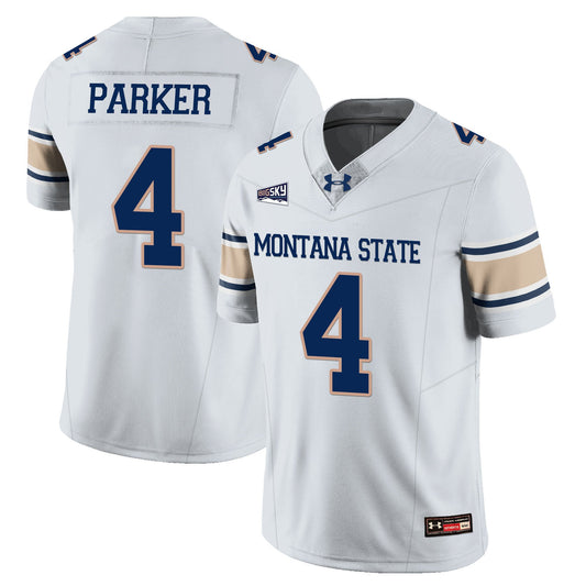 Bryson Parker Jersey #4 Montana State Bobcat Football 2025 Stitched White