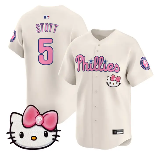 Bryson Stott Jersey #5 Philadelphia Phillies Hello Kitty Stitched