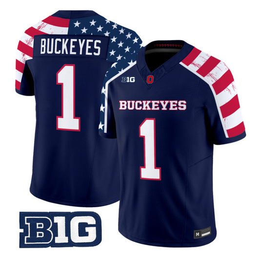 Buckeyes Jersey #1 Ohio State America 250 Edition Limited Stitched