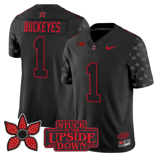 Buckeyes Jersey #1 Ohio State Stranger Things Edition Vapor Limited Stitched
