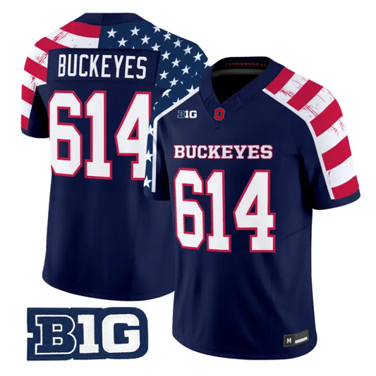 Buckeyes Jersey #614 Ohio State America 250 Edition Vapor Limited Stitched