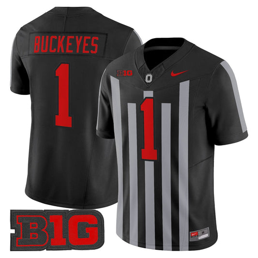 Buckeyes Jersey #1 Ohio State Buckeyes Throwback Vapor Limited Stitched