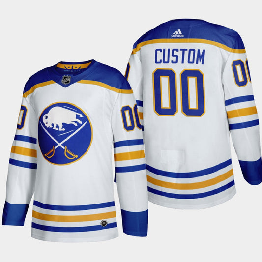 Buffalo Sabres Custom 2020-21 Away Player Stitched NHL Jersey White
