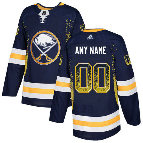 Buffalo Sabres Navy Customized Drift Fashion Jersey