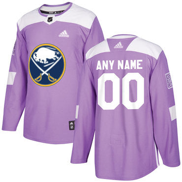 Buffalo Sabres Purple Pink Custom Hockey Fights Cancer Practice Jersey
