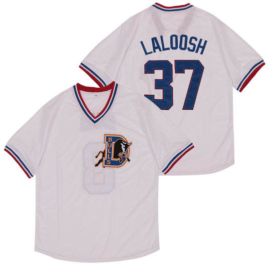 Bull Durham Nuke LaLoosh #37 Movie Baseball Jersey