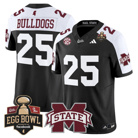 Bulldogs Jersey #25 Mississippi State Bulldogs 2025 Egg Bowl Stitched