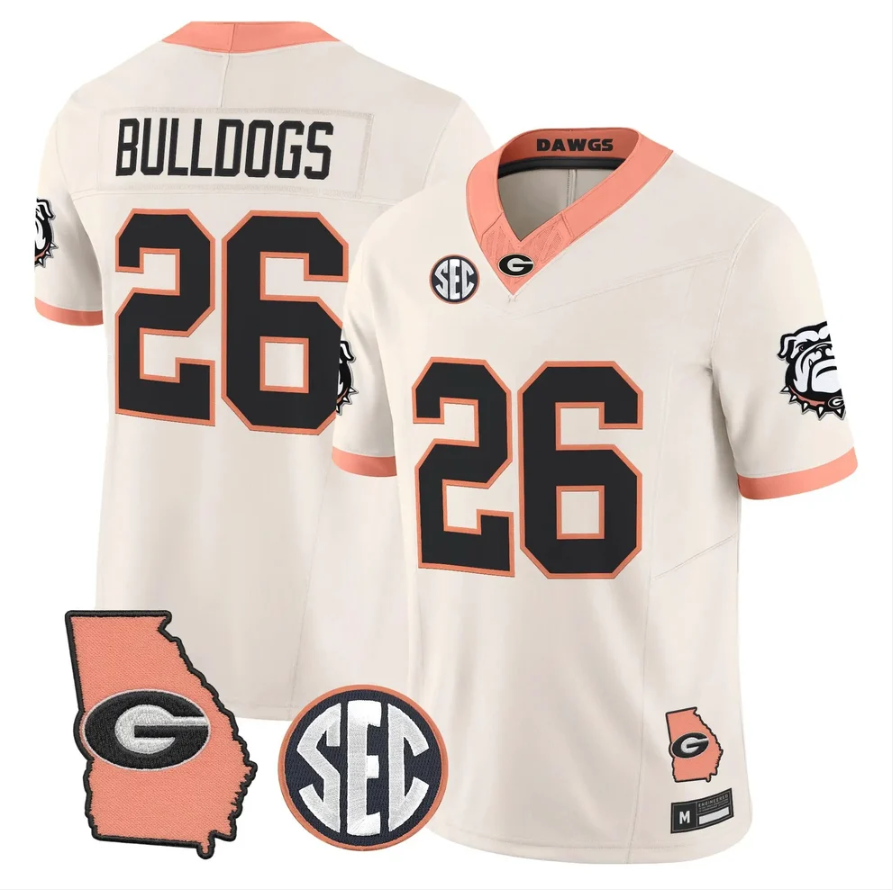 Bulldogs Jersey #26 Georgia Bulldogs 2026 The Big Peach Stitched