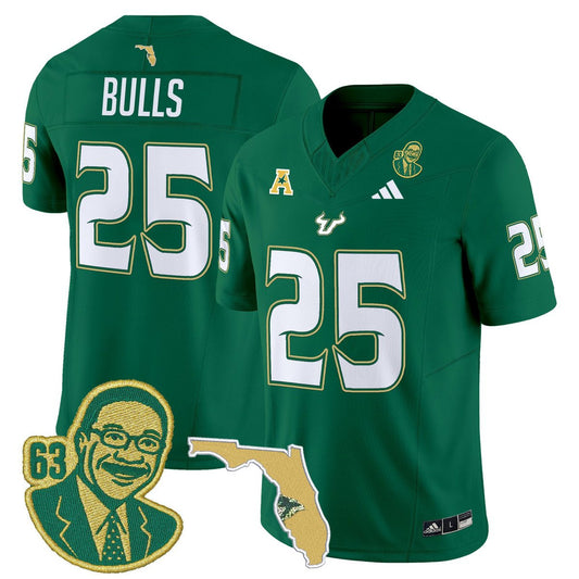 Bulls Jersey #25 South Florida Bulls Lee Roy Selmon Legacy Stitched Green
