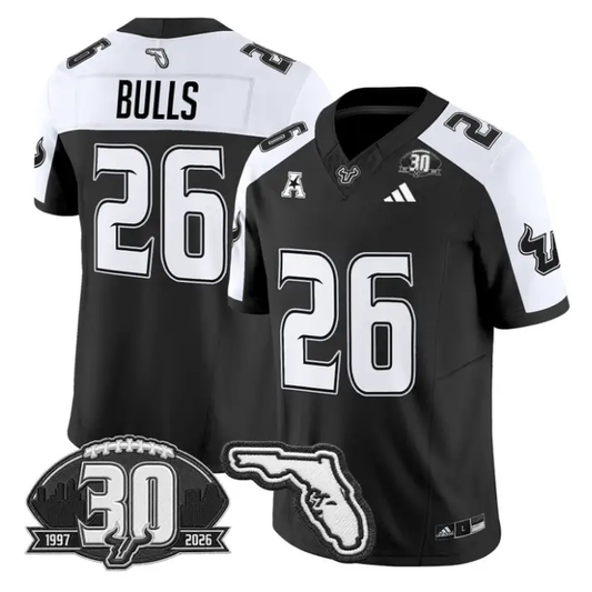 Bulls Jersey #26 South Florida Bulls 30th Patch Limited Stitched