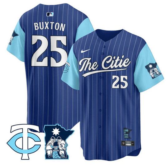 Byron Buxton Jersey #25 Minnesota Twins 2025 City Connect Concept Stitched Royal