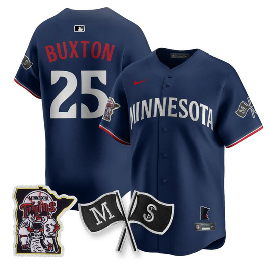 Byron Buxton Jersey #25 Minnesota Twins Alternate Limited Stitched Navy