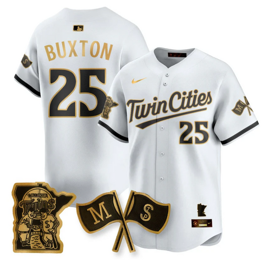 Byron Buxton Jersey #25 Minnesota Twins Alternate Limited Stitched White Gold