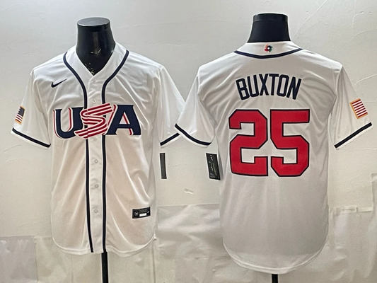 Byron Buxton Jersey #25 USA Baseball 2026 World Baseball Classic Stitched