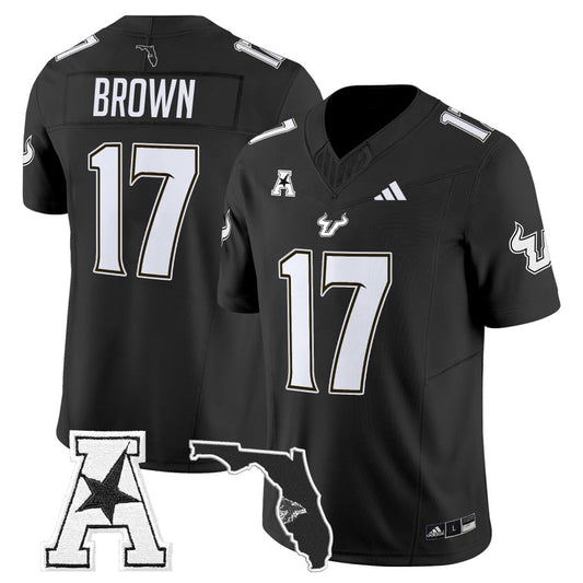 Byrum Brown Jersey #17 South Florida Bulls 2025 Vapor Limited Stitched Black