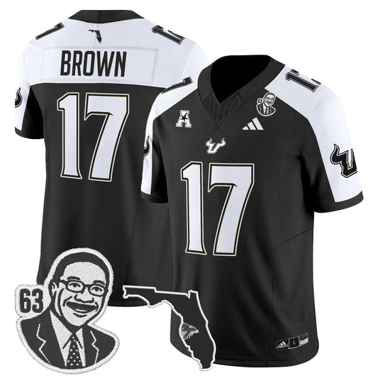 Byrum Brown Jersey #17 South Florida Bulls Lee Roy Selmon Legacy Stitched Black Alter