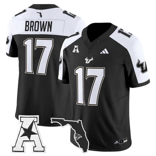 Byrum Brown Jersey #17 South Florida Bulls 2025 Vapor Limited Stitched Black Alter