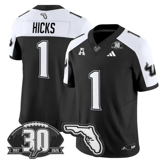 C.J. Hicks Jersey #1 South Florida Bulls 30th Patch Limited Stitched