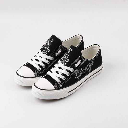 Chicago White Sox Limited Print MLB Baseball Fans Low Top Canvas Shoes Sport Sneakers T-DAC99H