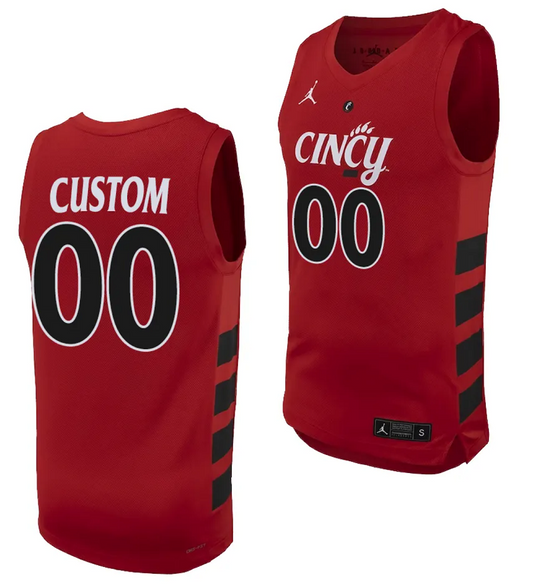 Custom Cincinnati Bearcats Jersey Name and Number College Basketball Replica 2023-24 Red