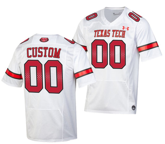 Custom Texas Tech Red Raiders Jersey Name and Number NCAA College Football Throwback White