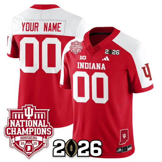 Custom Indiana Hoosiers Jersey 2025 National Champions Patch Stitched