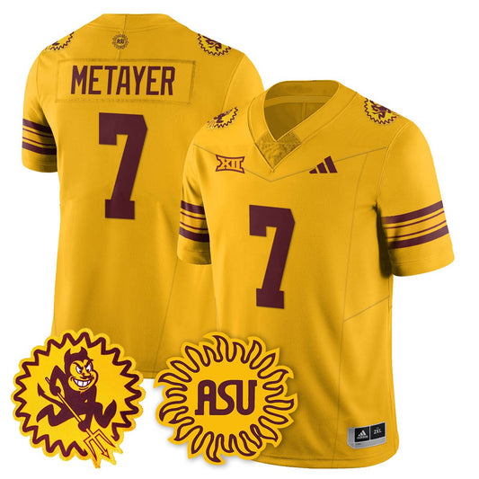 Chamon Metayer Jersey #7 Arizona State Sun Devils 1975 Throwback Stitched Gold