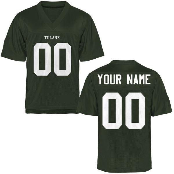 Custom Tulane Green Wave Jersey Name and Number NCAA College Football