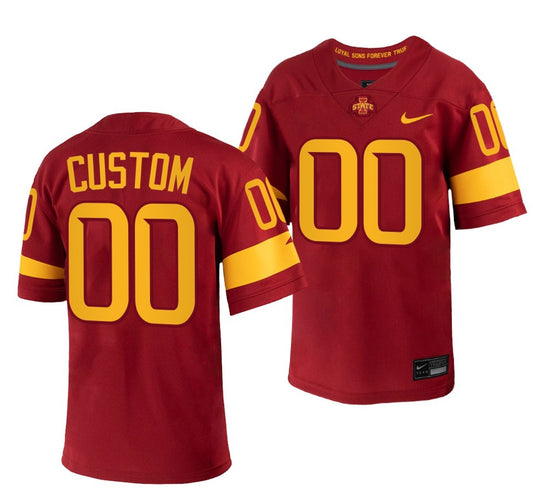 Custom Iowa State Cyclones Jersey Name and Number NCAA College Football Replica Red