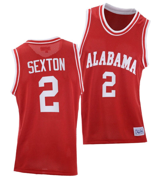 Collin Sexton Jersey Alabama Crimson Tide College Basketball Red Throwback #2
