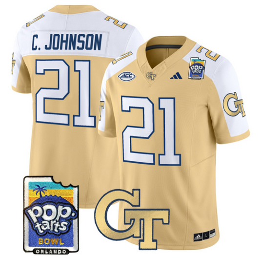 Calvin Johnson Jersey #21 Georgia Tech Jackets Pop-Tarts Bowl Stitched