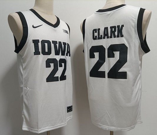 Caitlin Clark Jersey #22 Iowa Hawkeyes Ncaa College Basketball White