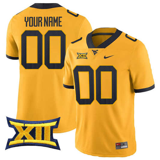 Custom West Virginia Mountaineers Jersey Name and Number College Football Gold– All Stitched
