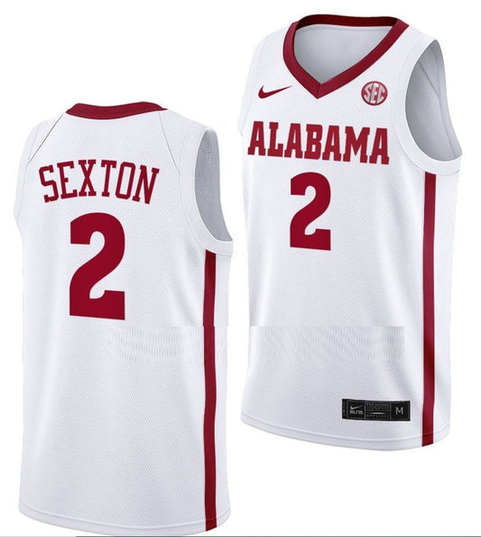Collin Sexton Jersey Alabama Crimson Tide College Basketball White #2