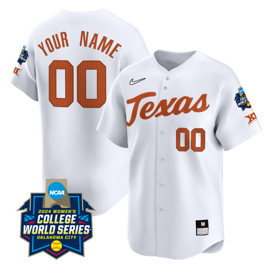 Custom Texas AM Aggies Jersey 2024 College World Series Champions Vapor Premier Limited NCAA Baseball Stitched White