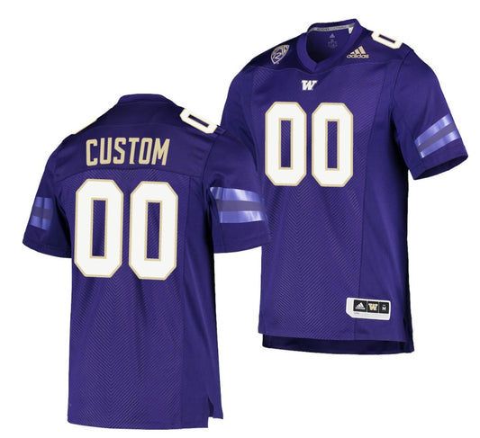 Custom Washington Huskies Jersey Name and Number NCAA College Football Replica Purple