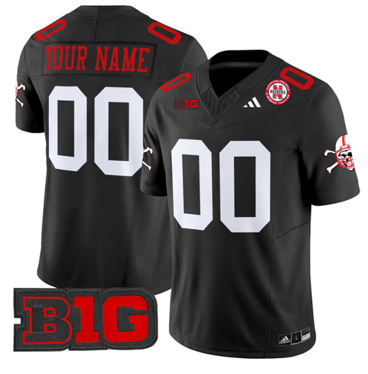 Custom Nebraska Cornhuskers Jersey Name and Number Vapor Limited Football Black