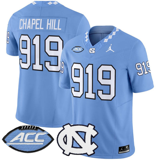 Chapel Hill Jersey #919 North Carolina Tar Heels 2025 Stitched Blue