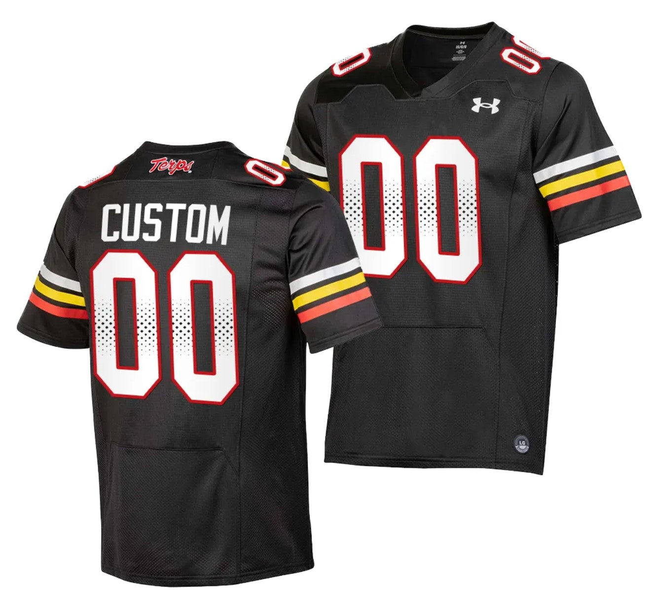 Custom Maryland Terrapins Jersey Name and Number Black College Football 2023