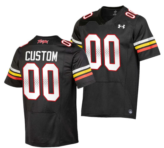 Custom Maryland Terrapins Jersey Name and Number Black College Football 2023