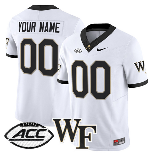 Custom Wake Forest Demon Deacons Jersey 2024 Limited Stitched White