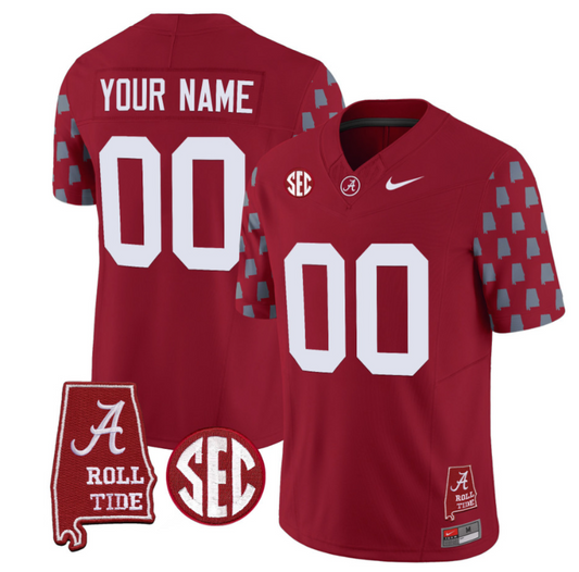 Custom Alabama Crimson Tide Jersey Name and Number Vapor College Football Limited Stitched Crimson