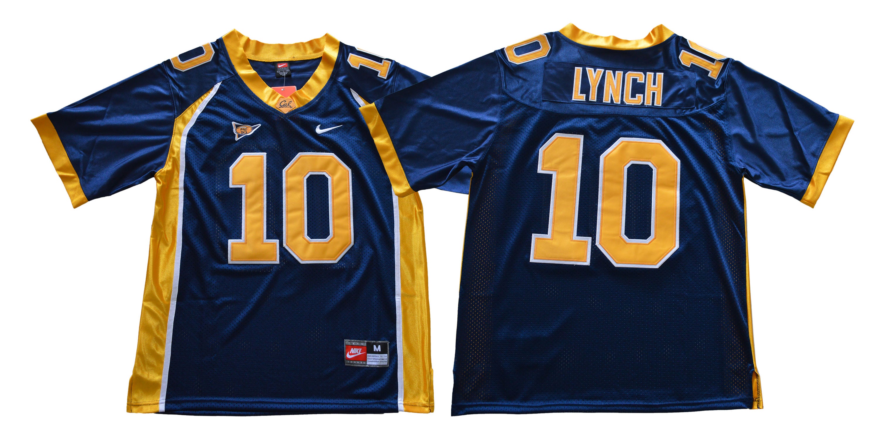California Golden Bears #10 Marshawn Lynch Football Jersey Blue With Patch