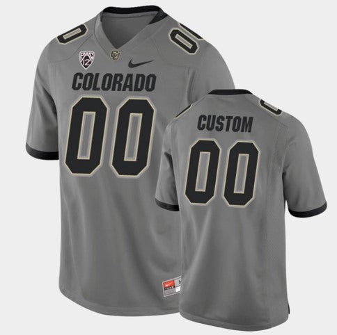 Custom Colorado Buffaloes Jersey Name and Number NCAA College Football Gray