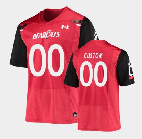 Custom Cincinnati Bearcats Jersey Name and Number NCAA College Football Red Under Armour Replica